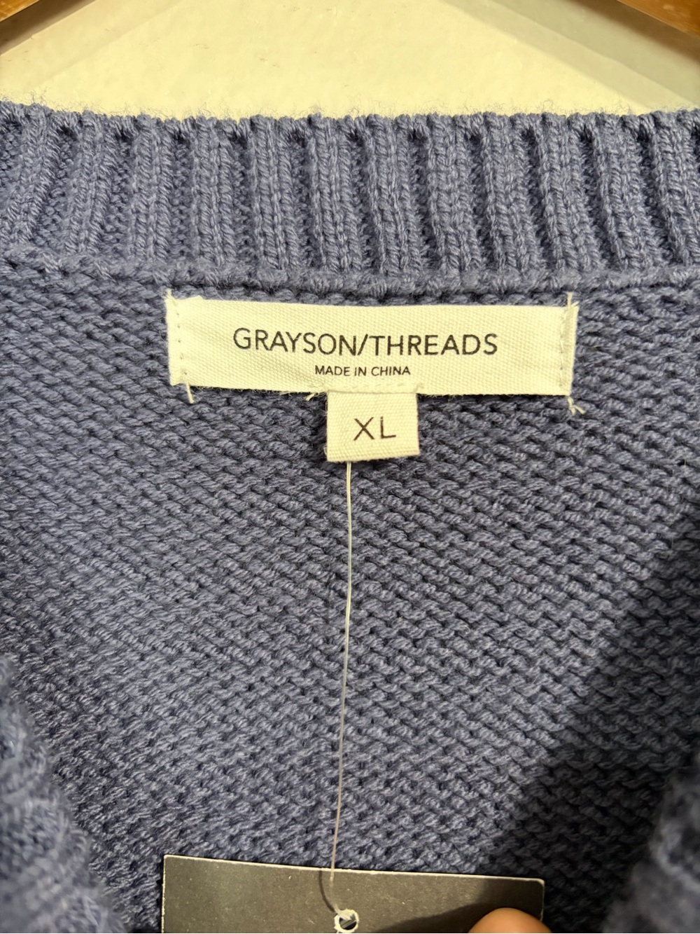 NWT Grayson Threads Patriotic Bear Cropped Crewneck Sweater in Blue Size XL - Picture 5 of 9